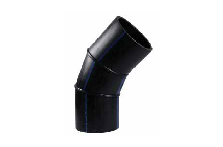 45&deg; VINKEL LANG PE100 SDR17 90 MM