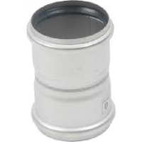 BM DOBBELTMUFFE RUSTF. 50MM