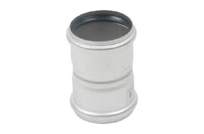 BM DOBBELTMUFFE RUSTF. 50MM