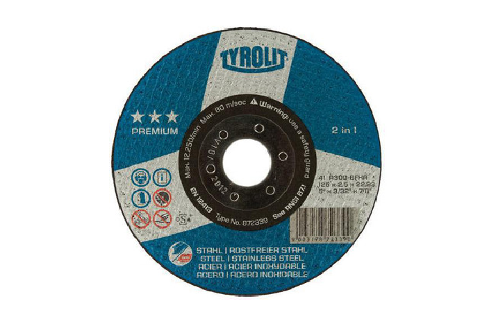 TYROLIT SK.SKIVE 125X2,5X22 STL/INOX