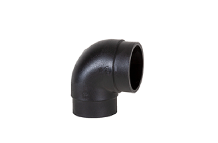 90&deg; VINKEL KORT PE100 SDR11 75 MM